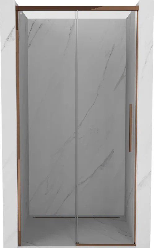 Mexen Rox tolóajtós zuhanykabin 110 cm, átlátszó, rózsaarany - 8C2-110-000-60-00