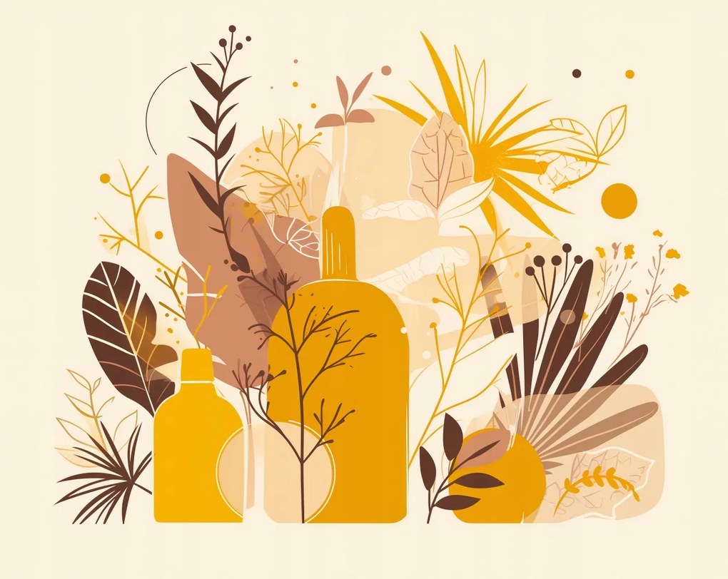 Poszter 76x60,5cm Arany növények