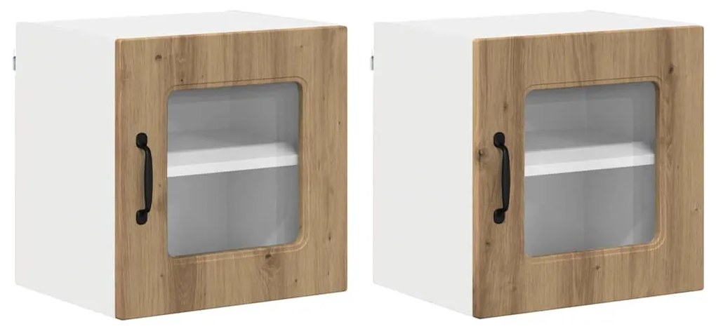 Fali konyhaszekrény 2 pcs Artisan tölgy 40 x 31 x 40 cm Faanyag