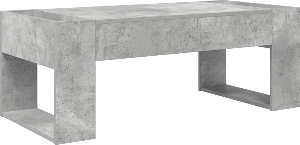 vidaXL Dohányzóasztal Beton Szürke 110 x 50 x 41 cm Faanyag