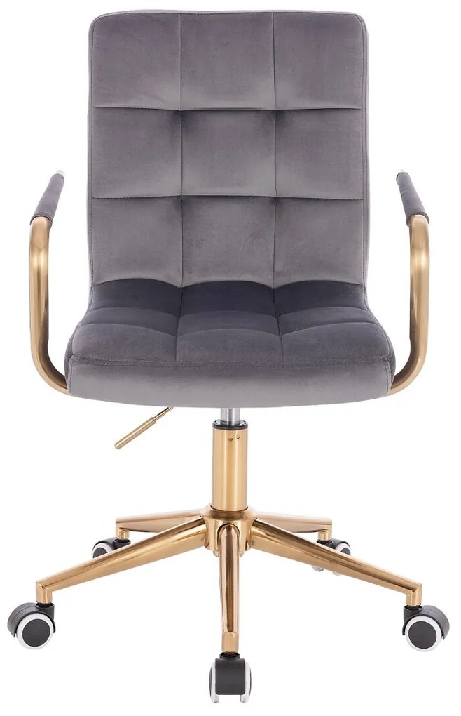 HC1015KP Grafit modern velúr szék arany lábbal