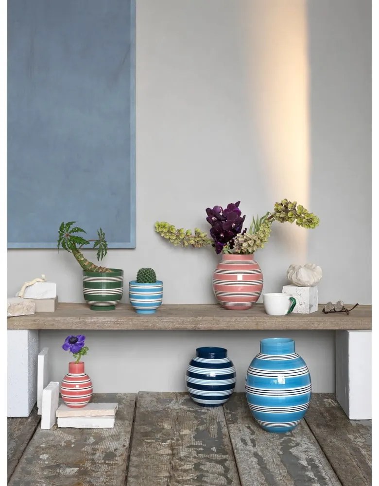 Kék-fehér kerámia virágcserép, ø 12 cm - Kähler Design