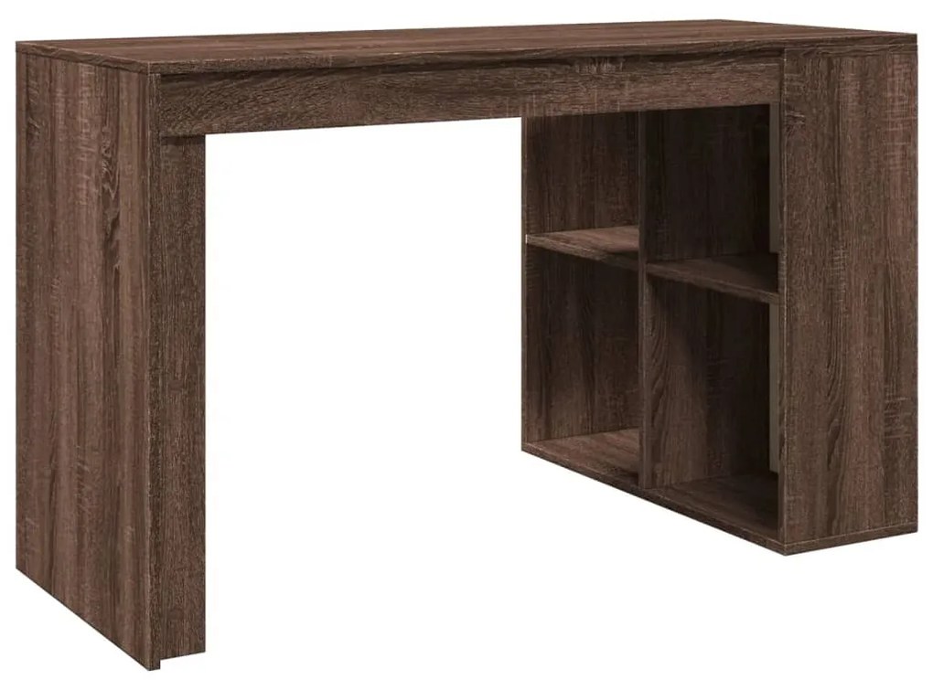 barna tölgy színű szerelt fa irodai asztal 123,5 x 73,5 x 75 cm