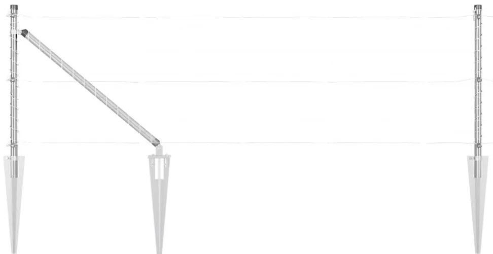 Fém Kerítésoszlopok Csatlakozóval 26 db Ø32 mm 120 cm Horganyzott Acél