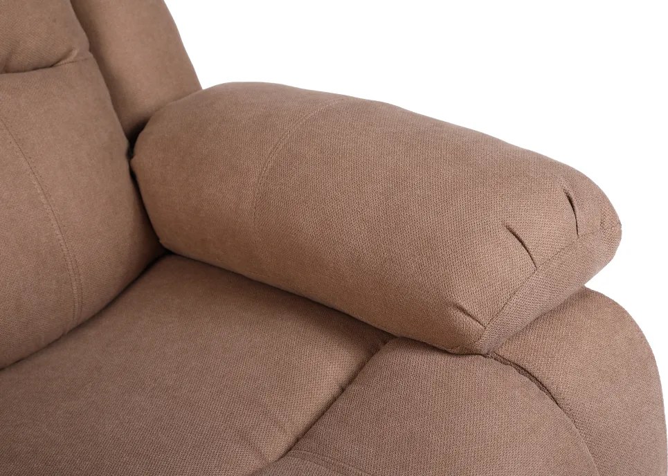 Állítható relaxáló fotel, barna szövet, ASKOY NEW