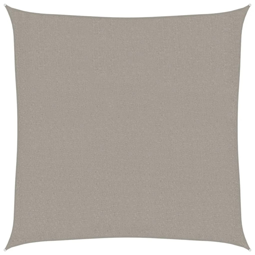 világosszürke HDPE négyszögű napvitorla 160 g/m² 2,5x2,5 m