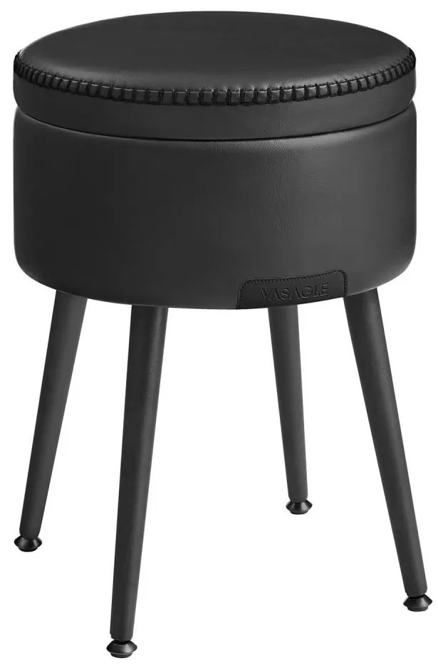 CORE bőr puff fekete