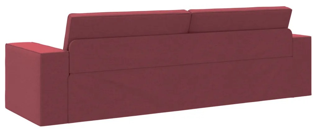 Földi Kanapé Ágy 2 az 1-ben Borvörös 245x150x60.5 cm Szövet