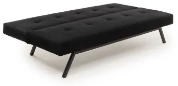 Fekete BAKU kétszemélyes kihúzható kanapé