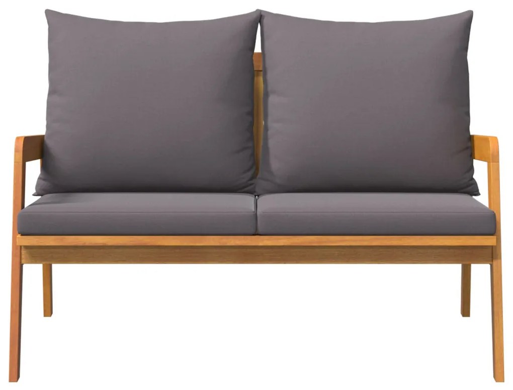Kerti Pad Párnákkal 115x65x71 cm Tömör Akác Fából