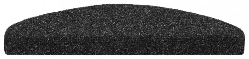 15 db öntapadós lépcsőszőnyeg, 65 x 21 x 4 cm, fekete, félkör alakú, nagy