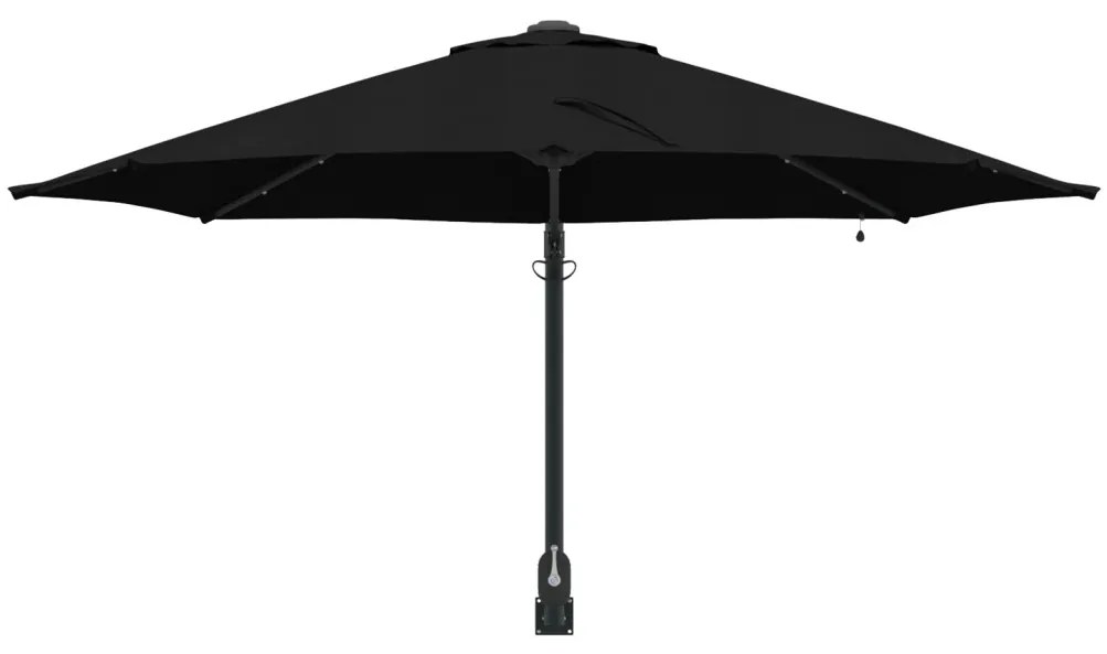 Fali rögzítésű kertiparaván LED-del Fekete 248 cm