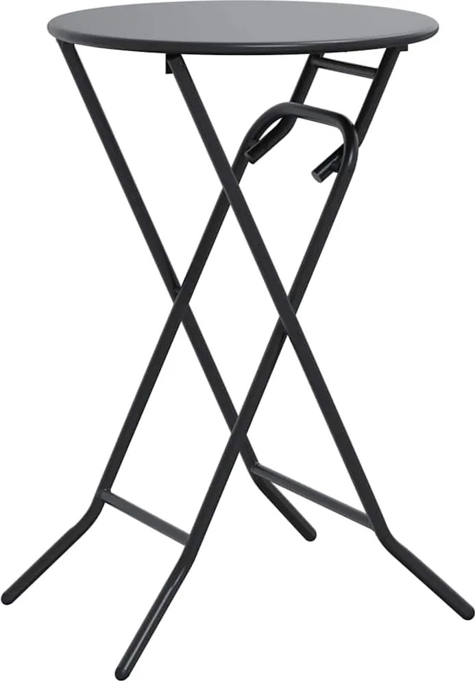 vidaXL Kerti Asztal Antracit 50 x 50 x 72 cm Fém