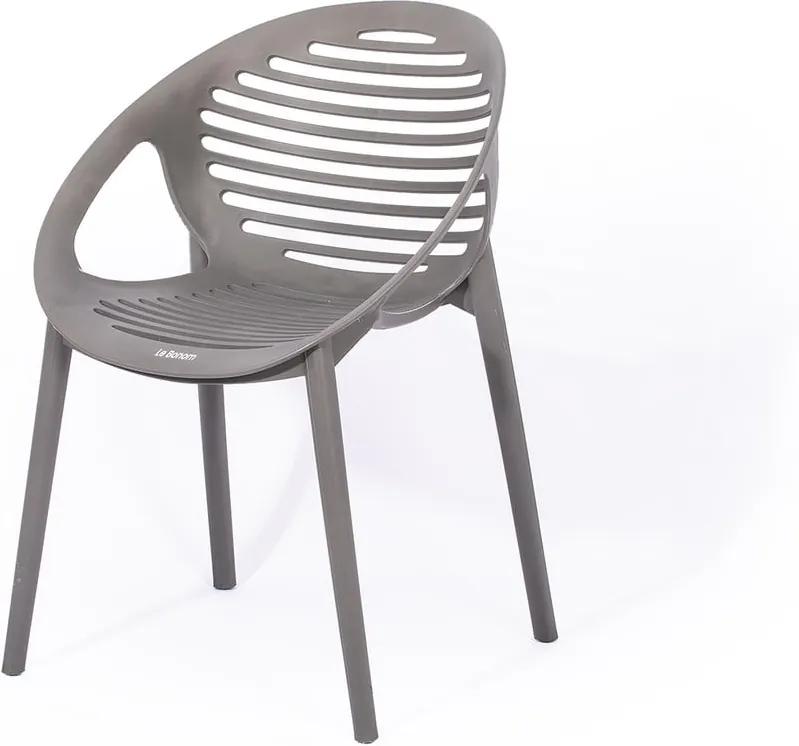 Joanna szürke rakásolható kerti szék - Le Bonom
