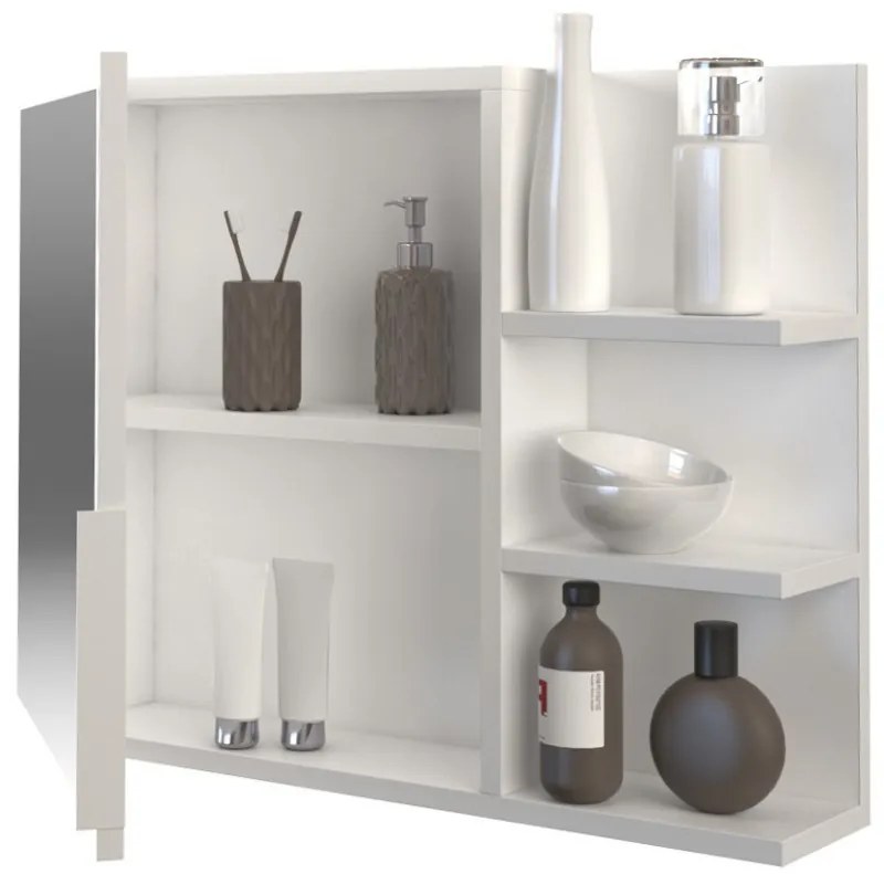 Drohmo Lumo P polcos fürdőszobai tükör, fehér