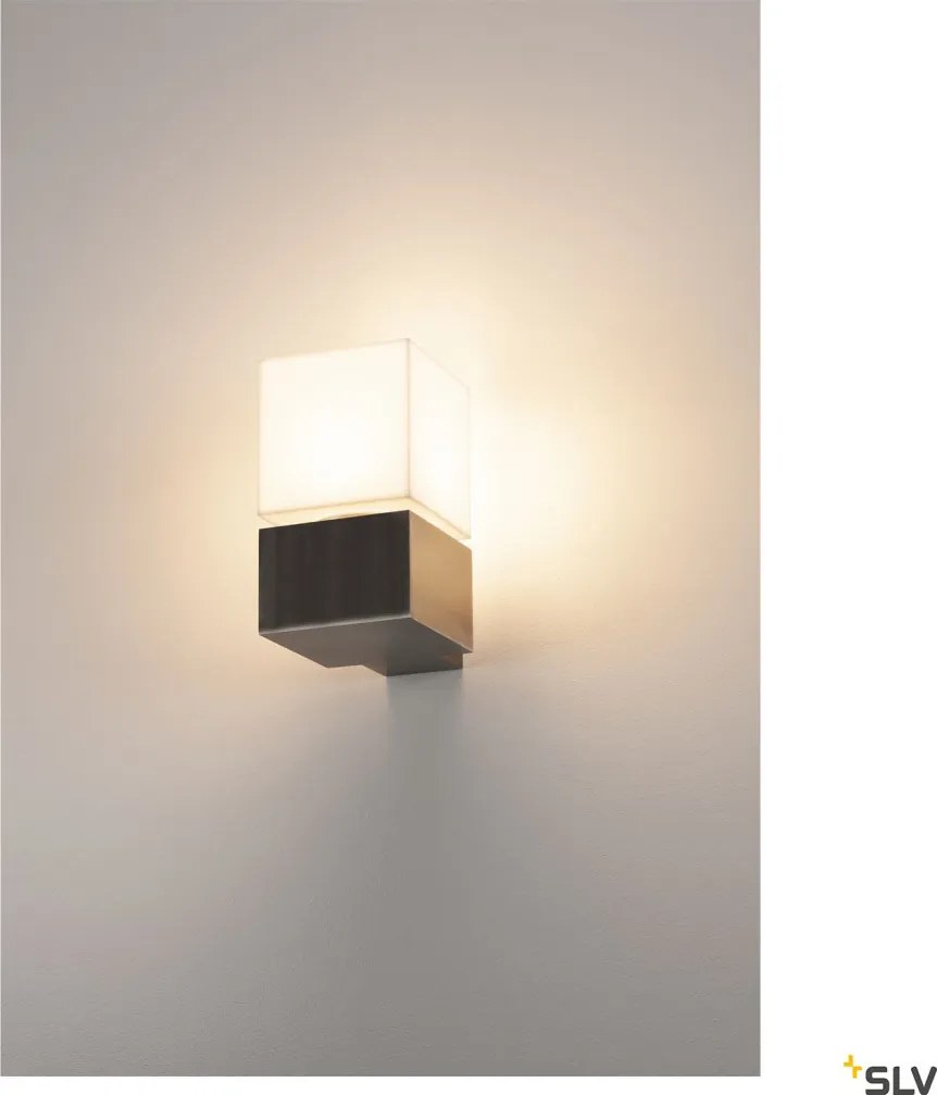 SLV 1000336 SQUARE Modern Kültéri Fali Lámpa Rozsdamentes Acél E27 IP44