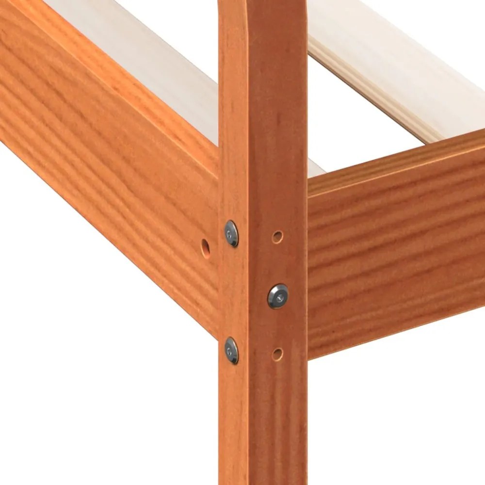 kanapéágy ágy matrac viaszbarna 100x200 cm tömör fa fenyőfa