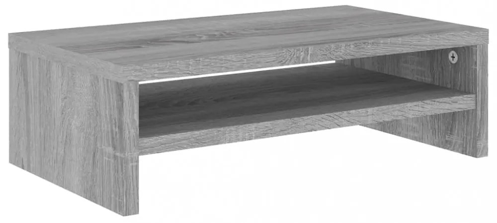 szürke sonoma színű szerelt fa monitorállvány 42x24x13 cm