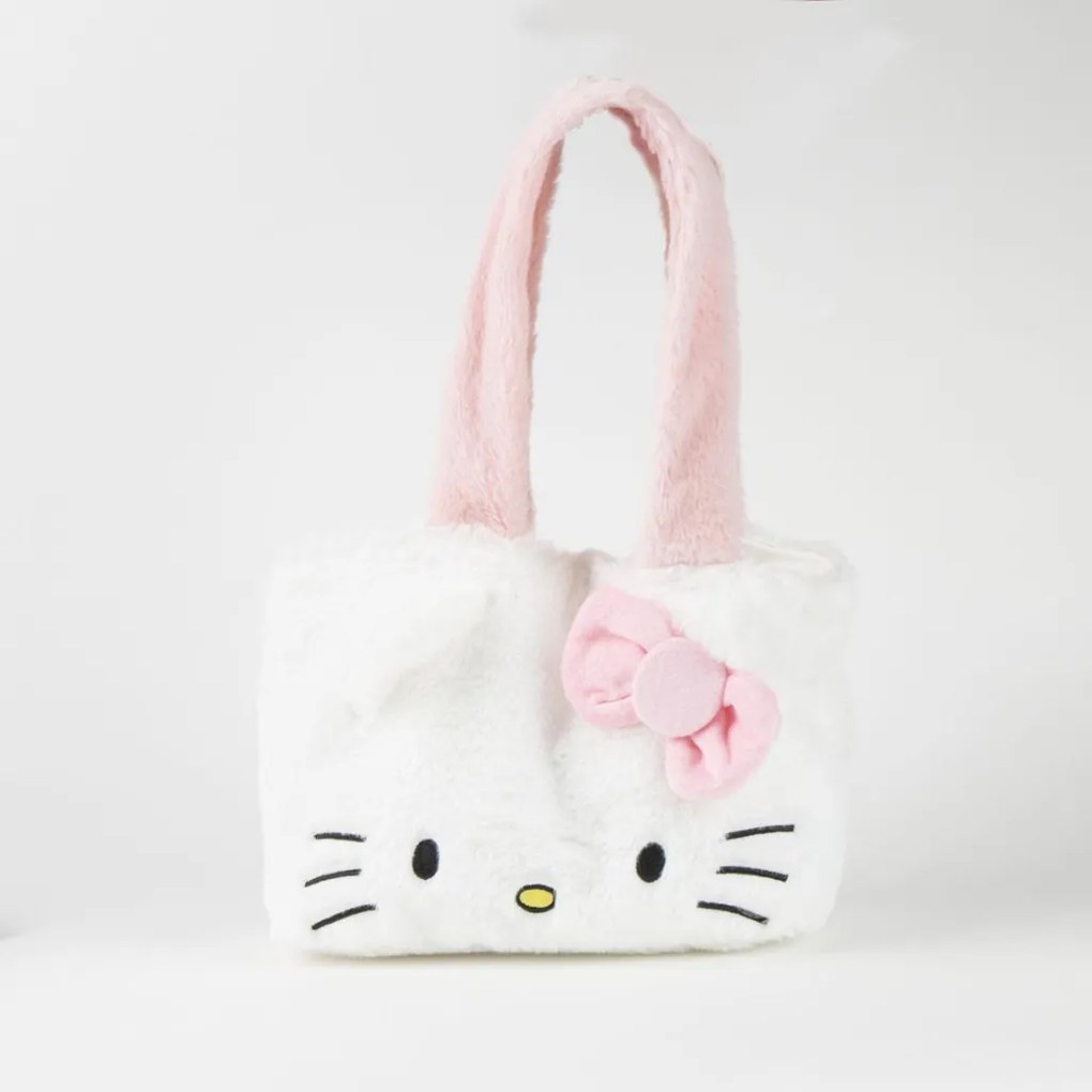 Hello Kitty White plüss shopping bag, bevásárlótáska 30 cm