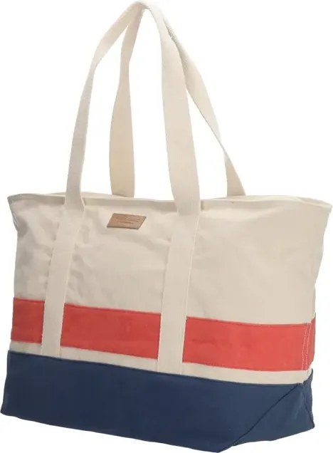Bézs-kék nagy strandtáska „Sailor”