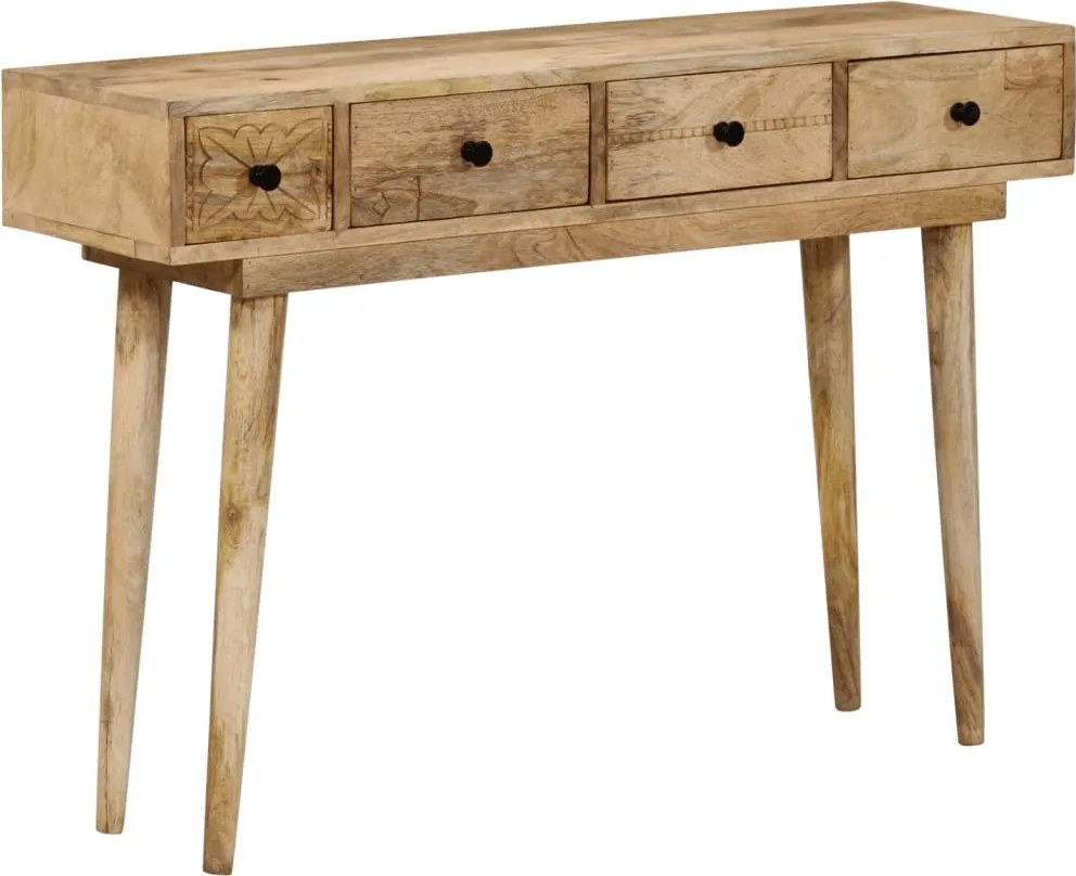 vidaXL tömör mangófa tálalóasztal 110 x 30 x 75 cm