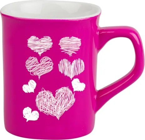 Kerámia bögre 250 ml Valentin napi gravírozás Évforduló Születésnap Szív
