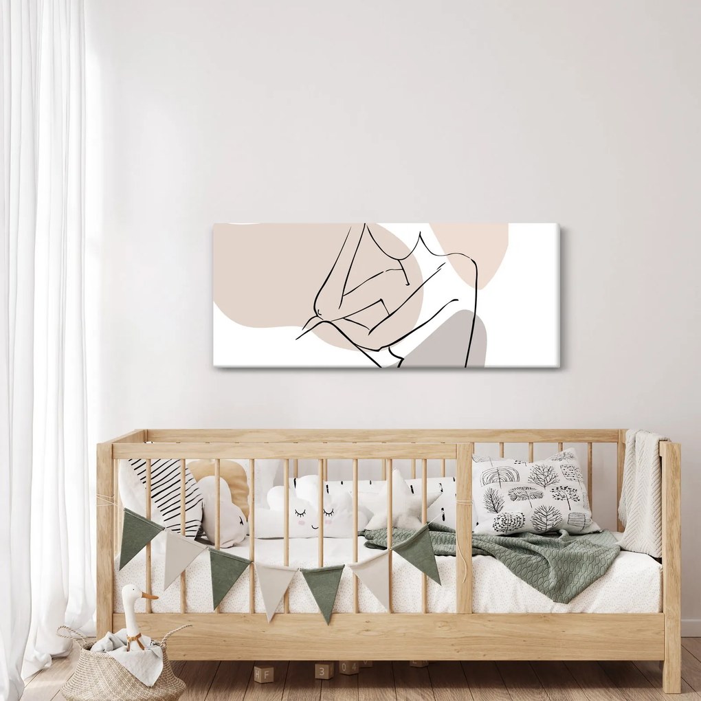 Kép - Női test vonal művészet N⁰1 (120x50 cm)