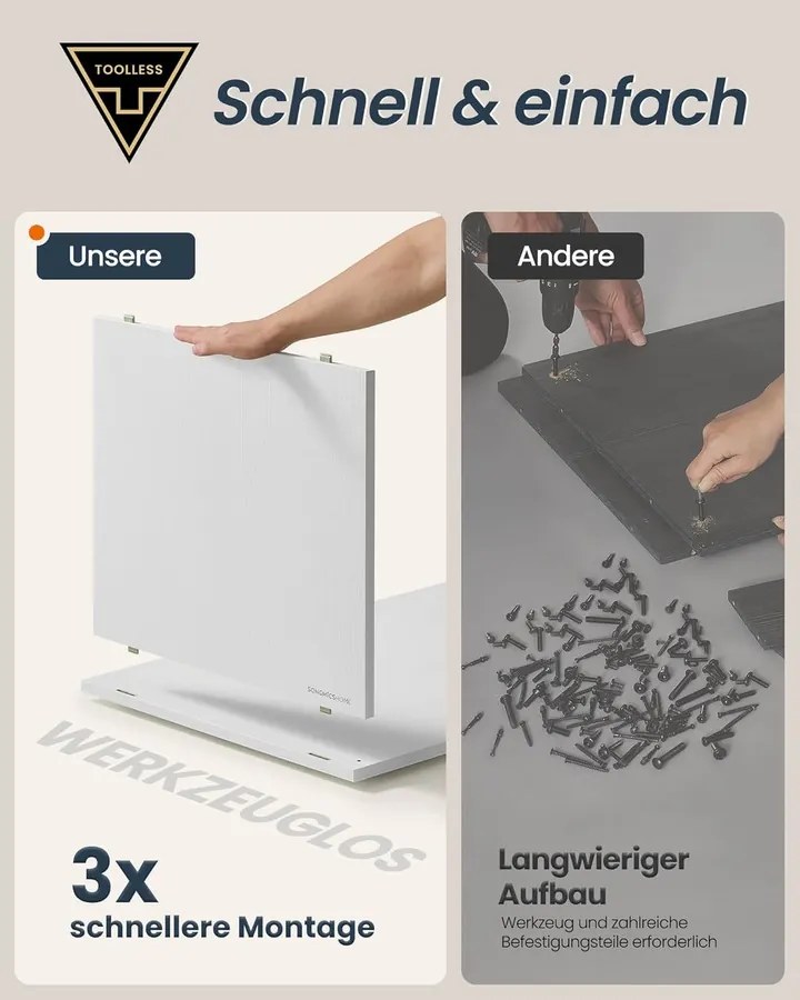 fésülködőasztal, egymás mellé vagy l-alakban állítható, fehér