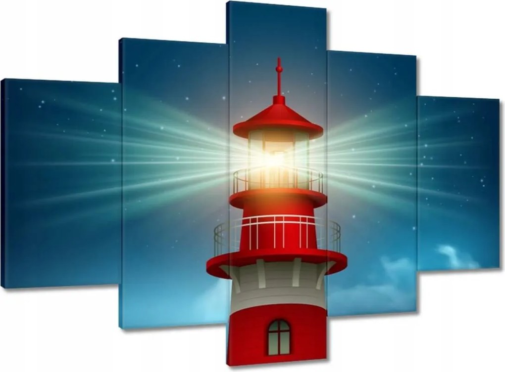 Festmények 150x105 Világítótorony éjszaka