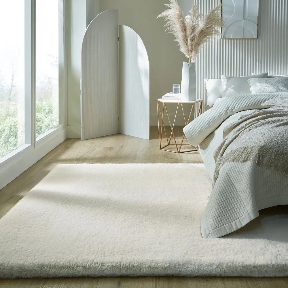 Fehér szintetikus szőrme szőnyeg 200x290 cm Ivy Luxury Fur – Flair Rugs