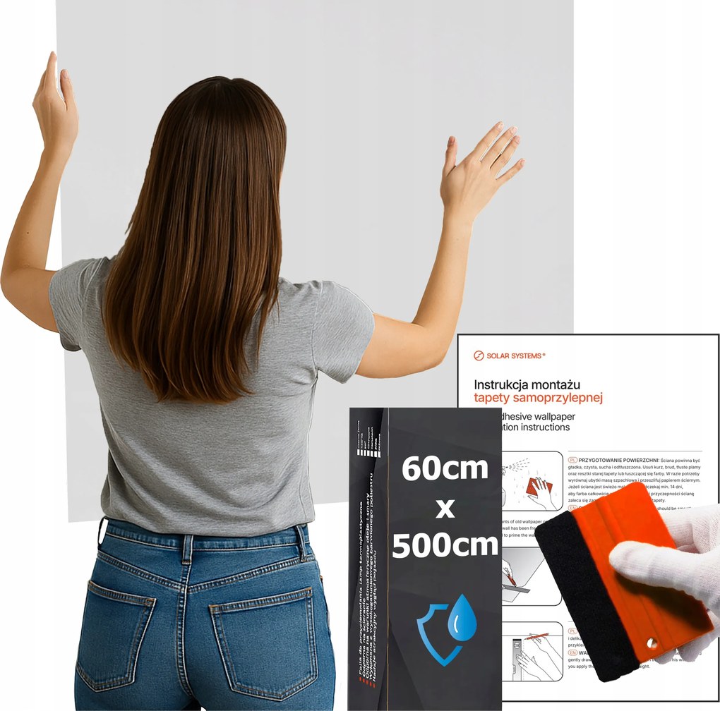 Öntapadós tapéta Vízálló Konyha Falra Bútor Beton Fehér