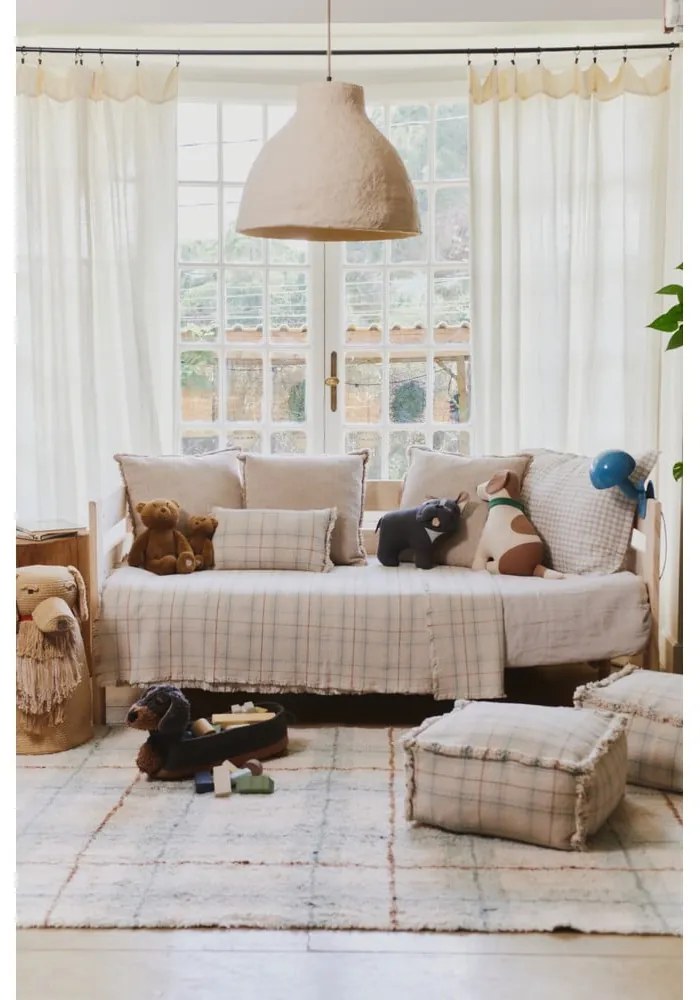 Sötétbarna textil játéktároló kosár 59x16x23 cm Sparky – Lorena Canals