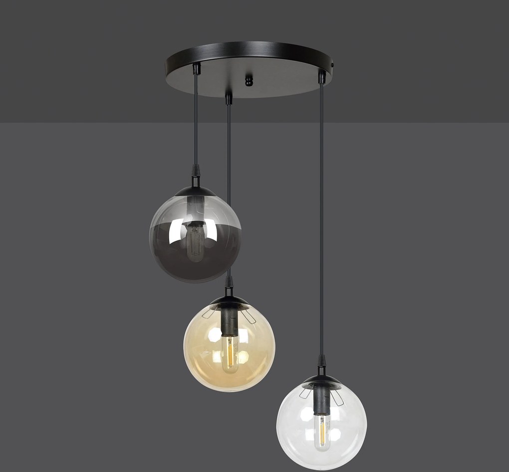 Emibig modern függeszték cosmo fekete emi714/3prem