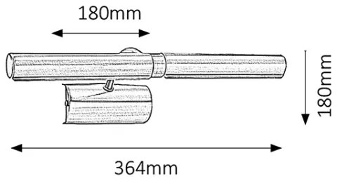 Brilagi - Képmegvilágító DANAE 2xE14/40W/230V bronz
