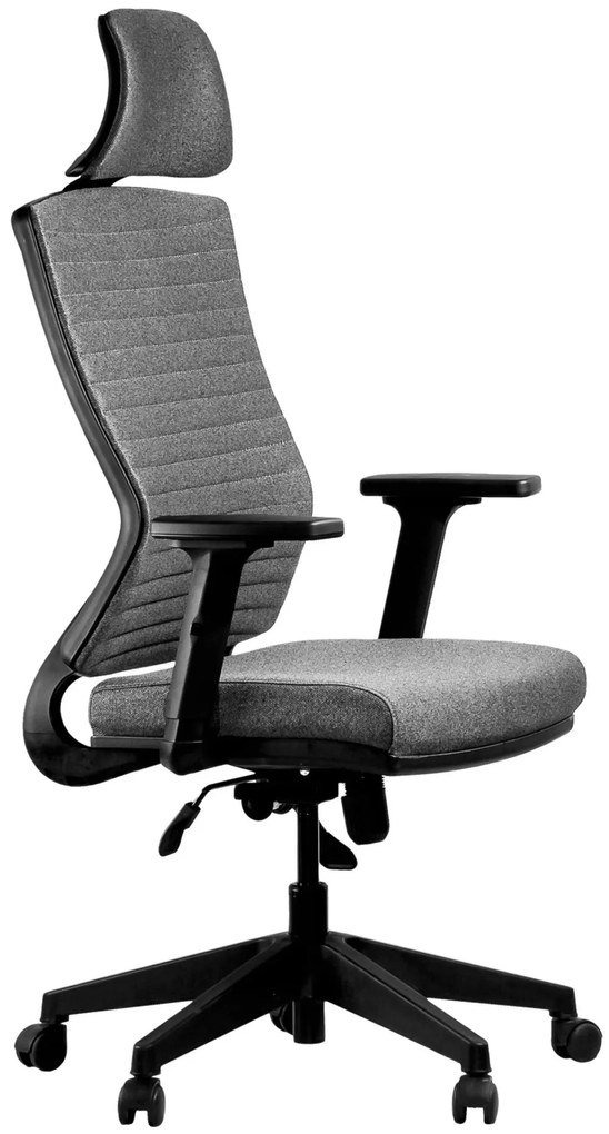 Ello ergonómikus szövet irodai forgószék deréktámasszal, fejtámasszal