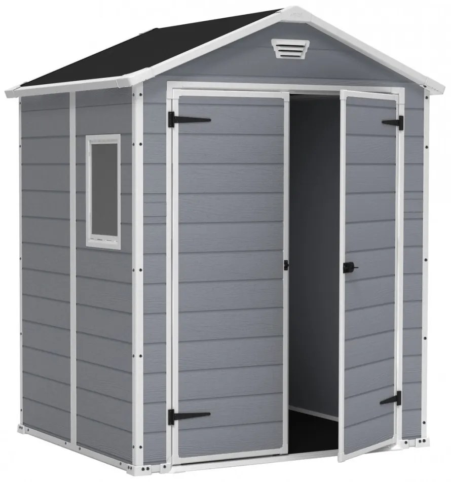 Keter MANOR 6x5 DD ablakos és kétajtós szerszámos ház