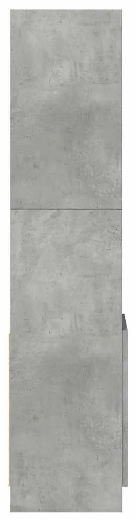 betonszürke szerelt fa magasszekrény 92 x 33 x 140 cm