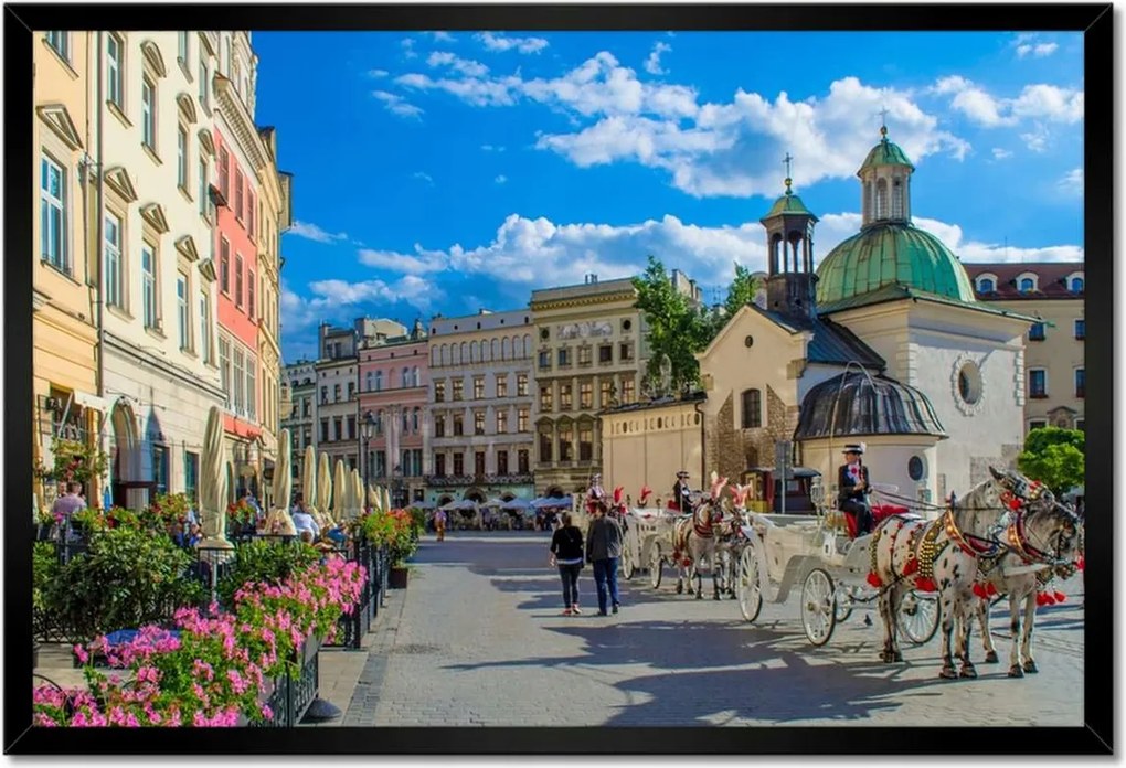 Poszterek keretben 60x40 Krakkói piac