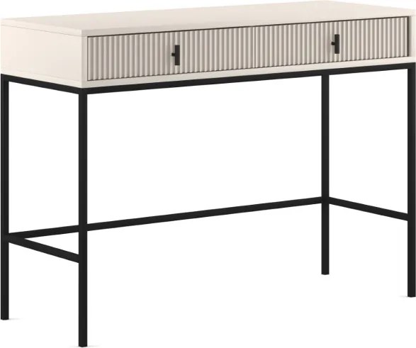 Komód 2 fiókkal kasmír színben fekete elemekkel fekete fogantyúkkal – MAGGIORE MA07