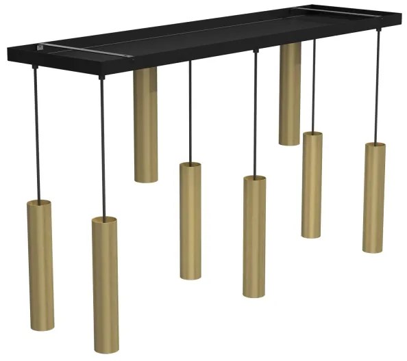 Csillár zsinóron RAITO 8xGU10/8W/230V sárgaréz