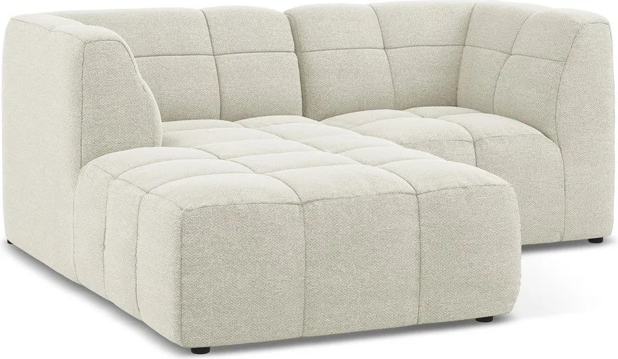 Bézs buklé sarokkanapé (bal oldali-heverő résszel) Aloha – Makamii