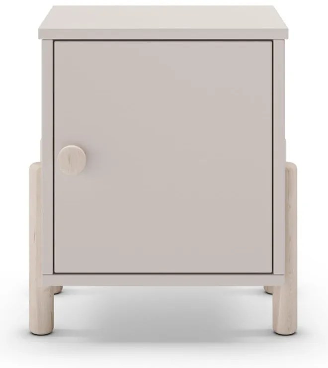 Krémszínű borovi fenyő gyerek éjjeliszekrény Enola – Marckeric