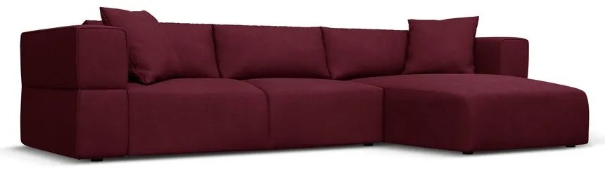 Borvörös sarokkanapé (jobb oldali) Esther – Milo Casa
