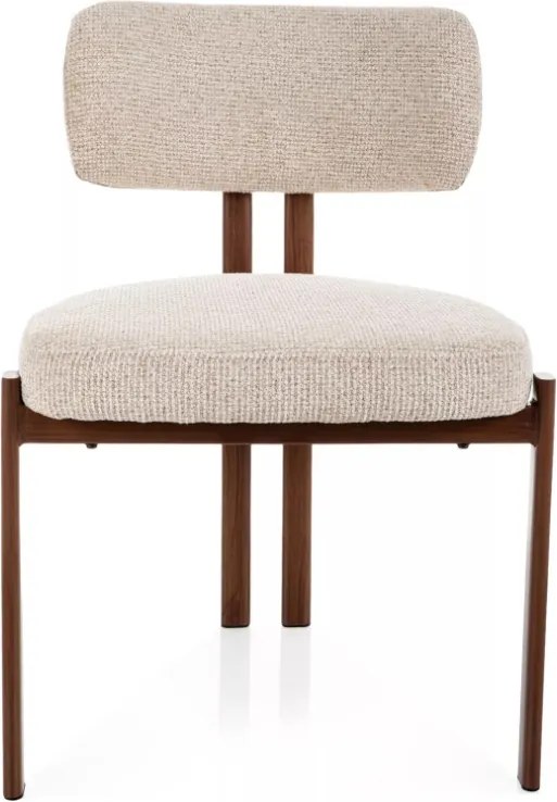 Misaki D étkezőszék világosbézs/dió