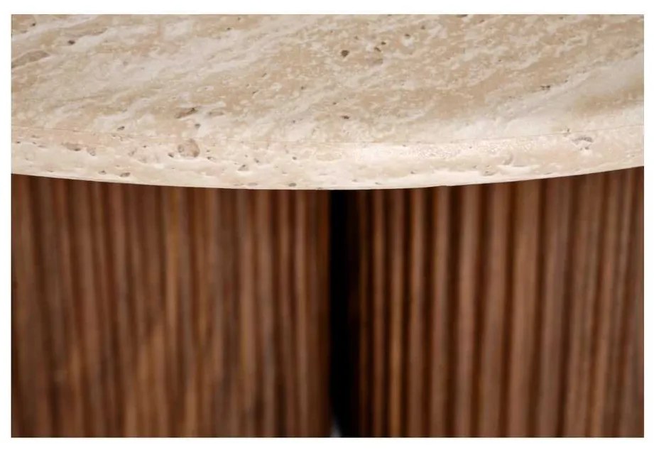 Donovan dohányzóasztal, kő / dió