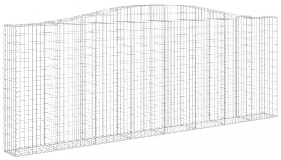 10 db íves horganyzott vas gabion kosár 400x30x140/160 cm