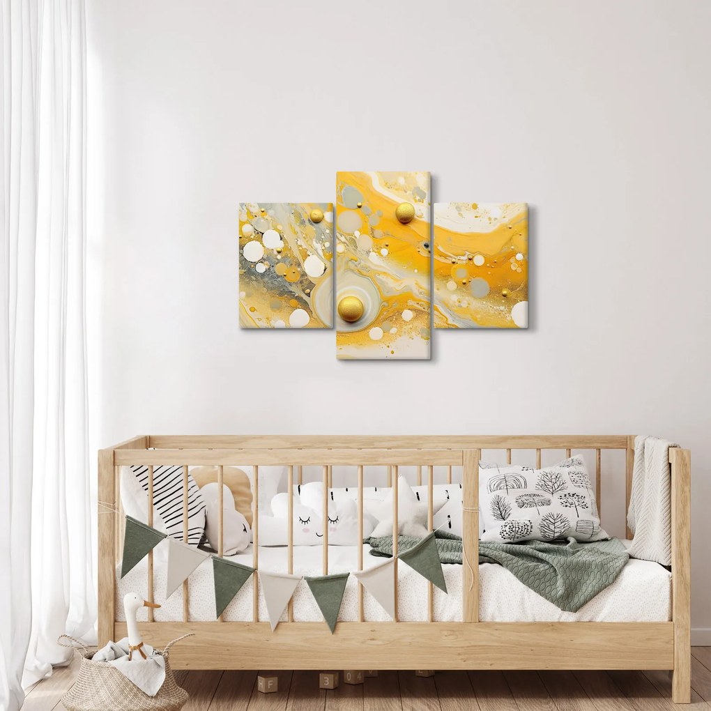 Kép - Absztrakt háttér arany díszítéssel (90x60 cm)