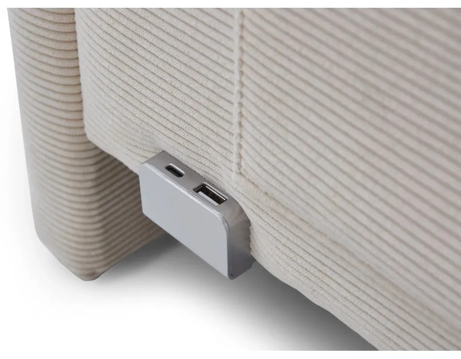 Bézs kárpitozott gyerekágy ágyrács nélkül 120x200 cm Cool – Meise Möbel