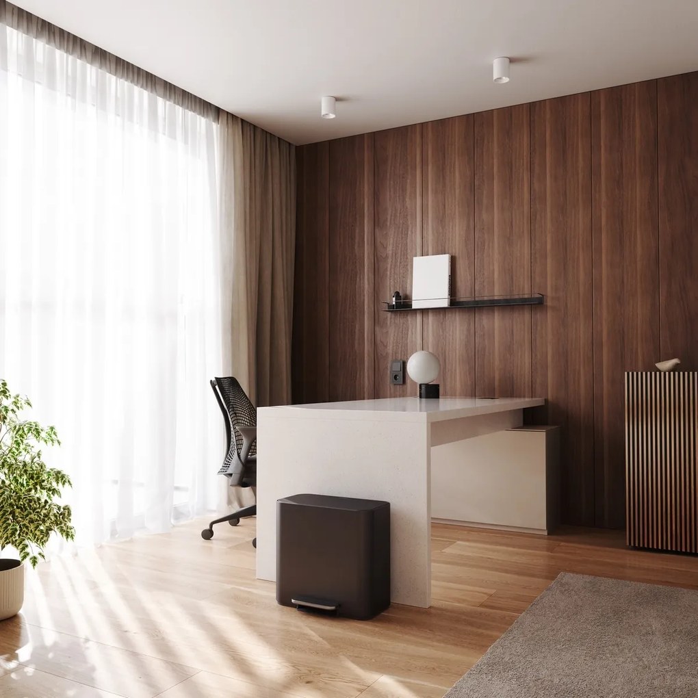 Simplehuman Mini pedálos szemetes szelektívhulladékgyűjtő 15 l, matt fekete