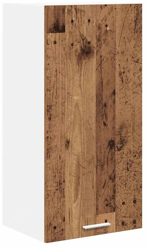 Függő szekrény Riga Régi fa és fehér 40 x 31 x 80 cm Faanyag